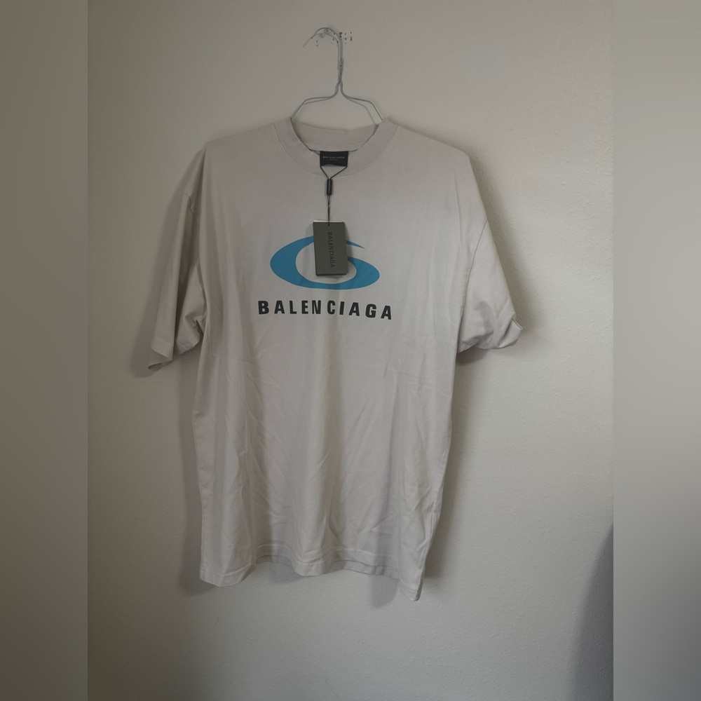 Balenciaga Sports Icon Cream Tshirt